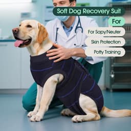 Hond chirurgie herstelpak - Buikwonden verbanden voor vrouwelijke honden, alternatief voor e-halsband & kegel, voorkom likkende onesies — thumbnail 4