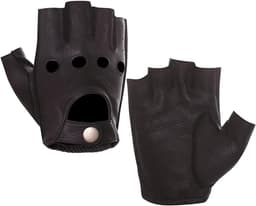 Handschoenen voor heren, ongevoerd, halve vingers, hertenleer — thumbnail 1