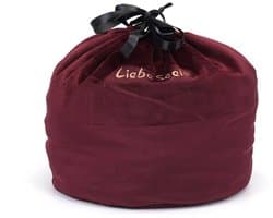 Liebe Seele - Wine Red Fluwelen Storage Bag - Opbergtas - Cilindervormig