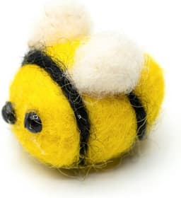 Bee Vilt Broche Pin Vilted Handgemaakte Wesp Hommel - Handgemaakte Mode-sieraden I Pin Button Pins, 25mm, Vilt, niet bekend — thumbnail 1
