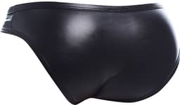 Cut4Men - Sexy Wetlook Herenslip met Drukknoopjes - Snap - Zwart L — thumbnail 3
