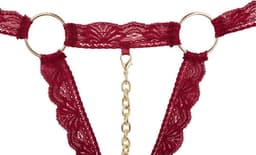 Cottelli Collection – Open Lingerie Set met BH en String Kanten Uitstraling  – Maat S/M – Rood — thumbnail 5