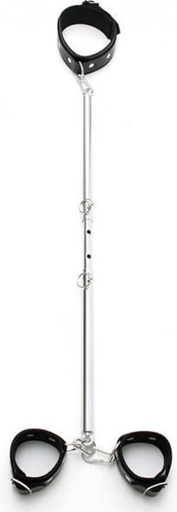 Rimba - BDSM Spreader bar Met Leren handboeien En collar — thumbnail 7