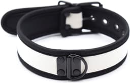 Banoch - Lindo Collar Blanco Neoprene - halsband wit neopreen - puppy play — thumbnail 1