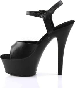 Pleaser - KISS-209 Sandaal met enkelband - US 10 - 40 Shoes - Zwart — thumbnail 3