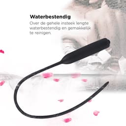 EZLove – Luxe Siliconen Dilator met 10 Trilfuncties voor Sensationele Urethrale en Perineum Bevrediging – 20.2 cm - Zwart — thumbnail 2