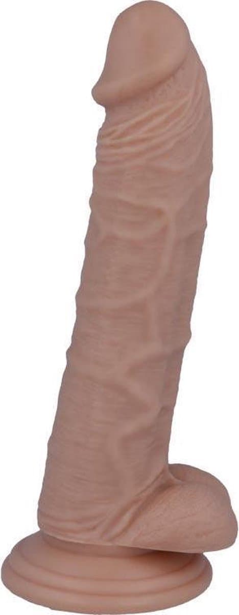 Mr. Intense - dildo - dildo vibrator - dildo vrouwen - dildo mannen - dildo anaal - dildo xxl  - beige - flexibel - 19,5cm Ø 4,1cm / sex / erotiek toys — afbeelding 1