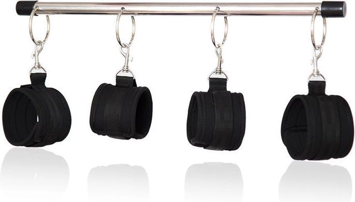 BDSM spreader bar / spreidstang verstelbaar met 4 hand/enkelboeien Cimejo® — afbeelding 1
