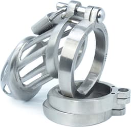 BON4ML Large Male Stainless Steel Chastity Cage Grote Roestvrij Stalen Kuisheidskooi — thumbnail 3