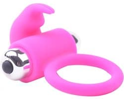 Silicone Rabbit Vibration Cock Ring Roze - Heerlijk gevoel tijdens penetratie - Stimulerend voor mannen en vrouwen - Spannend voor koppels - Sex speeltjes - Sex toys - Erotiek - Sexspelletjes voor man – Seksspeeltjes - Cockring vibrerend - Penisring