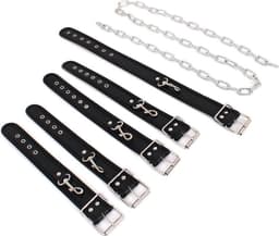 Kiotos - Budget Bondageset Met collar, hand- En voetboeien - Zwart — thumbnail 4
