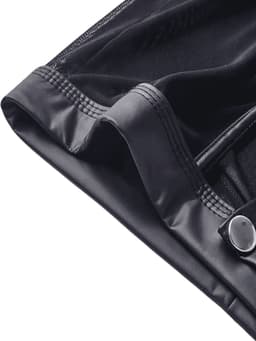 LekkerStout PU Boxershort Met lange Pijpen - Open Kruis - Zwart - Sexy Herenondergoed | XL | ( LS067 ) — thumbnail 8