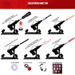 LoveVlijt - Seksmachine met Dildo en vele extra Opzetstukken - Discreet - Sex Fuck Machine - Penetratie - Neukmachine - Voor Mannen en Vrouwen - Talloze Standjes - Clitoris Gspot Stimulator - Krachtige Erotische Machine - Zwart — thumbnail 7