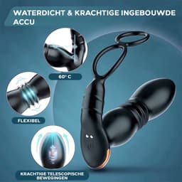 LoveVlijt - Luxe Prostaat Stimulator met Cockring - 10 Vibratiestanden - Vibrerende Butplugg - Anaal Dildo voor Mannen - Draadloos - Dubbele Stimulatie - Anale Speeltjes - Buttplugs - Op afstand - Inclusief Extra Vibrator en App - Vibrator — thumbnail 7