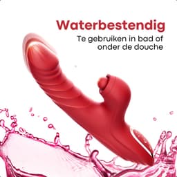 Sensa Dildo vibrator voor vrouwen - Realistisch - Stotende Clitoris & G-Spot Stimulator Dildo - Rabbit vibrator - Sex toys voor Koppels - Tarzan Dildo - Seksspeeltjes - Rood — thumbnail 2
