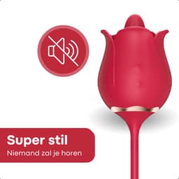 Sensa 3 in 1 Roos Vibrator - Bef simulator - G Spot & Clitoris & Stimulator - Sex Toys voor Vrouwen & Koppels - Seksspeeltjes - Tarzan Dildo - Rood — thumbnail 4