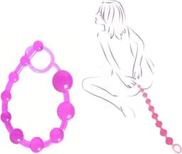 Anale Kralen I Anal Beads I Buttplug I Anaal Plug I Butt Plug I I Gevorderen I 10 Kralen I 31 CM Lengte I 25 CM Inbrenglengte I Siliconen I Roze — thumbnail 1