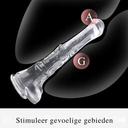 Transparante Mega Dildo - Grote Dildo - Dikke Dildo - Extreme Dildo - Anaal Groot - Reusachtige Dildo XXL - Buttplug XXXL Monster Dildo - Fantasy Dragon Dildo - Animal dildo - Anaal Groot - Zuignap — thumbnail 2