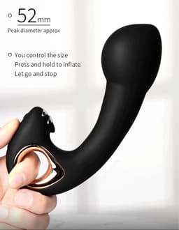 Opblaasbare Anale Verwarmde Vibrator met Electro Shock Functie - Buttplug - Prostaat Massage — thumbnail 4