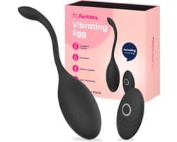 MyFantasy Vibrerend Ei met Afstandsbediening – Tril Ei – Vibrator met Afstandsbediening – Vibrators voor Vrouwen – Remote Clitoris Stimulator - Sex Toys voor Koppels - Draadloos & Oplaadbaar - Seksspeeltjes voor Koppel - Sex Ei - Cadeau - Zwart