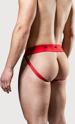 MM Sports The Original Jockstrap 2 inch Reversible Black/Red - MAAT L - Heren Ondergoed - Jockstrap voor Man - Mannen Jock — thumbnail 3