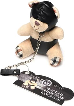 XR Brands AH119 - Hooded Teddy Bear Keychain - Tan — thumbnail 8