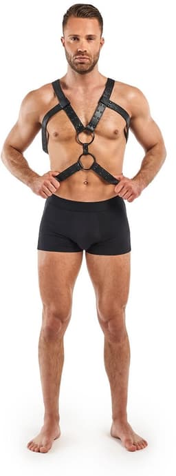 Rocco Bondage Harnas - Zwart — thumbnail 2