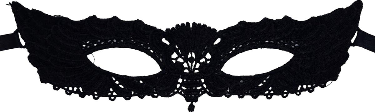 Miresa - Masker MM045 - Smal sexy kanten masker - Zwart — afbeelding 1