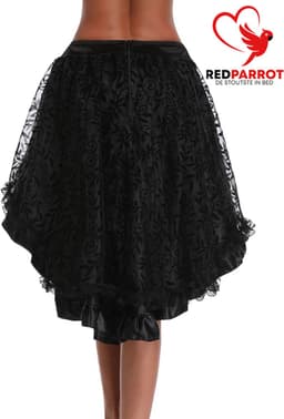Fashion Rok Dames Zwart – Kort naar Lange Achterkant — thumbnail 4