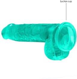 Shots - RealRock Realistische Dildo met Ballen - 15 cm turquoise — thumbnail 2