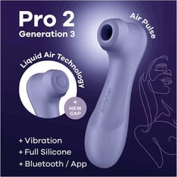 Satisfyer, vibrator, drukgolfvibrator, 'Pro 2 Generation 3 Connect App', 16,5 cm, Liquid Air-technologie, incl. extra opzetstuk, 2 apart regelbare motoren, app-gestuurd — thumbnail 13
