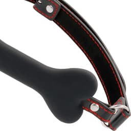 Darkness - Bone Gag - Silicone Black | Erotiek Toys | Extreme BDSM | Bondage Accessories | Sex Toy for Woman | Sex Toy for Man — thumbnail 4