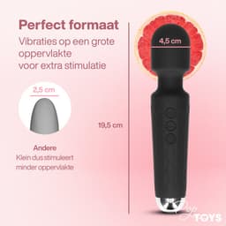 Poptoys Vibrator voor Vrouwen en Koppels - Wand Vibrator - Clitoris Stimulator - G Spot Sex Toys - Erotiek - 8 Snelheden & 20 Vibraties — thumbnail 3