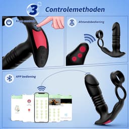 IntiMate® PleasurePulse Prostaat Massager Mannen met Dubbele Cockring - 7 Vibratie- en Stootstanden - Vibrerende Buttplug Met Afstandsbediening en App - Prostaat Stimulator - Luxe Anale Dildo met Penisringen - Alles-in-1 Sex Toys voor Mannen — thumbnail 11