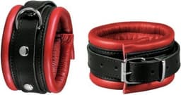 Enkelboeien 5 cm breed - zwart/rood — thumbnail 1