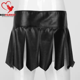 Lederen mini rok heren - Erotische lingerie mannen - Losse flappen - Maat L, XL en XXL — thumbnail 6