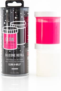 Clone-A-Willy - Refill Glow in the Dark Hot Pink Silicone — thumbnail 1