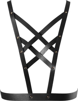 Bijoux Indiscrets Maze Net Cleavage Harnas - Zwart — thumbnail 1