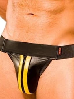 Colt Leather Zip Jock - Yellow | maat S — thumbnail 3