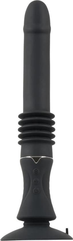 Portable Fucking Machine Stotende en Vibrerende Zuignap Vibrator met Krachtige Motoren 28.5 cm – Zwart — thumbnail 2