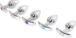 Kiotos - Aluminium buttplug Met Handvat En Sierkristal - Roze — thumbnail 6
