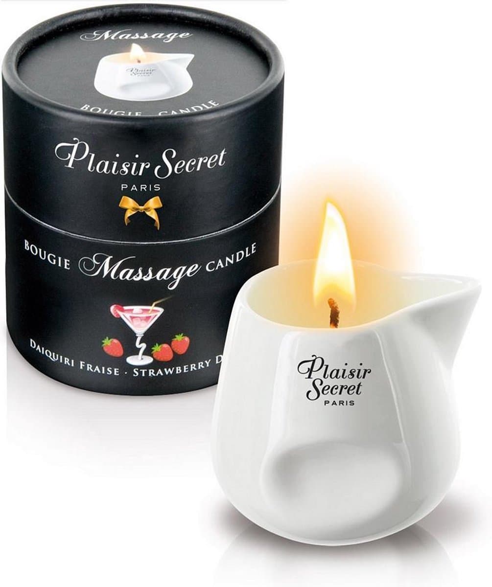 Plaisir Secret - Massagekaars Daiquiri Aardbei 80 ml — afbeelding 1