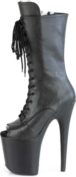 Pleaser - FLAMINGO-1051WR Plateau Laarzen, Paaldans schoenen - Paaldans schoenen - 39 Shoes - Zwart — thumbnail 3
