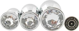 Banoch - Buttplug Aurora Clear  Large - Metalen buttplug - Diamant steen - Wit — thumbnail 4