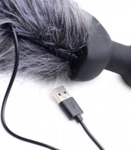 Vibrerende Anaal Plug Met Vossenstaart - Vibrerende ButtPlug - Grijs — thumbnail 2