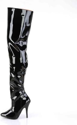 EU 42,5 = US 12 | SEDUCE-3010 | 5 Plain Stretch Thigh Boot — thumbnail 3