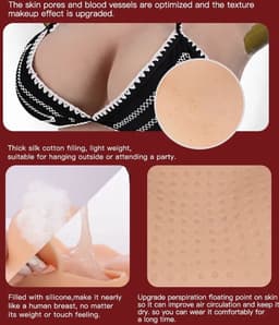 Siliconen borsten- H Cup- 7000 gram-Nep borsten- Plus Size- Travestie-Cosplay- L-XL maat-Crossdresser-Travestie-Breastplate-Big Boobs- — thumbnail 4