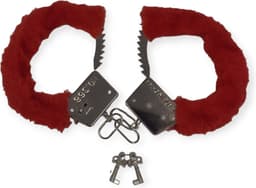 Doodadeals® - Handboeien Erotiek - Metaal - Seks - Rood Imitatie Bont - Inclusief 2 Sleutels — thumbnail 2