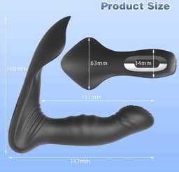 Verwarmde Anale Vibrator en Balzak Massage - telefonisch bestuurbaar - scrotum - anus - heated - verwarming - hitte - penis - kont - heren - man - inclusief oplader — thumbnail 2