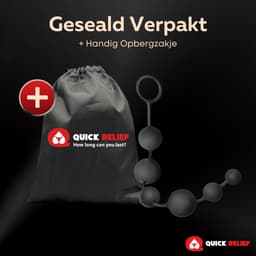 Quick Relief Anal Beads™ - Anale Kralen - Anaalketting - Sex Toys - Buttplug - Vaginale Ballen - Anale Speeltjes - Siliconen - 40 cm lengte - Zwart — thumbnail 7